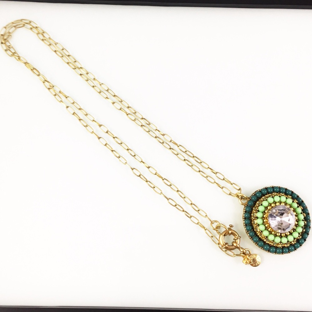 J Crew Bead with Faux diamond Necklace